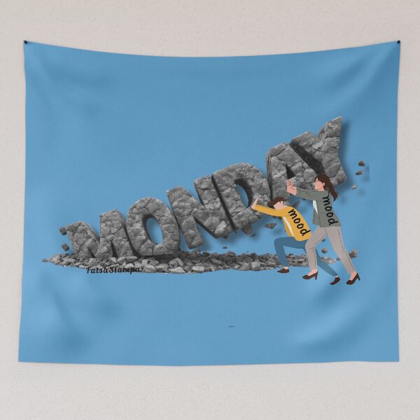 Item preview, Funny Monday mood t-shirt designed and sold by FatsaStampa.