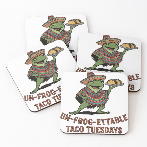 Item preview, Funny Frog Serving Mexican Food in Sombrero and Poncho designed and sold by Floomart.