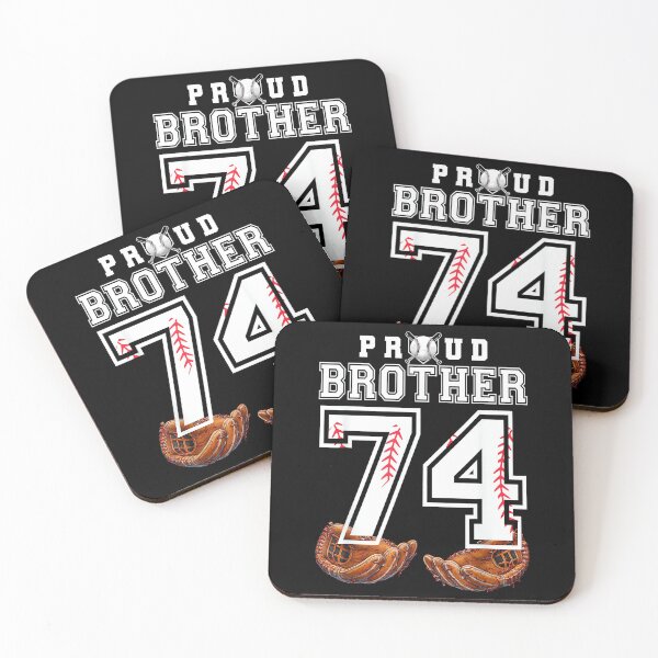 Item preview, Proud Brother Baseball Player Number 74 Sibling Support designed and sold by PamQBennett.