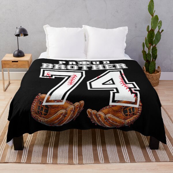 Item preview, Proud Brother Baseball Player Number 74 Sibling Support designed and sold by PamQBennett.