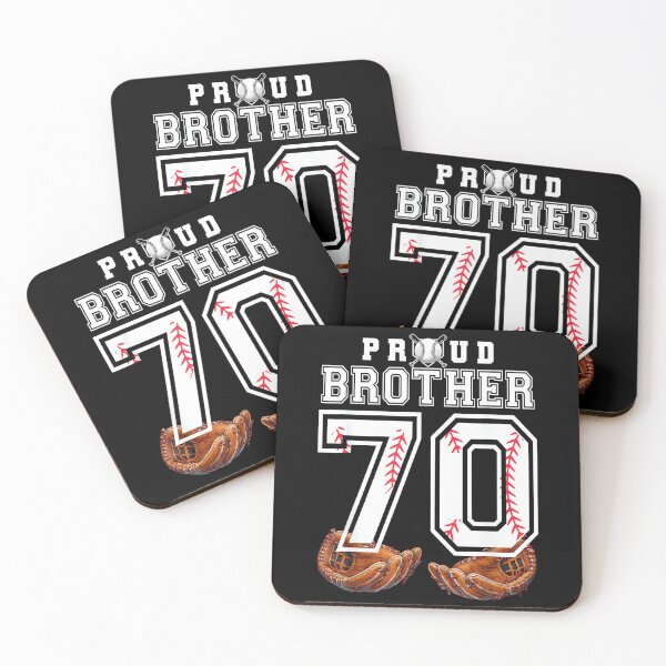 Item preview, Proud Brother Baseball Player Number 70 Sibling Support designed and sold by PamQBennett.
