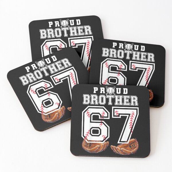 Item preview, Proud Brother Baseball Player Number 67 Sibling Support designed and sold by PamQBennett.