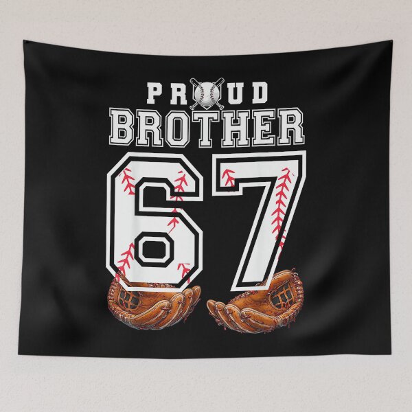 Item preview, Proud Brother Baseball Player Number 67 Sibling Support designed and sold by PamQBennett.