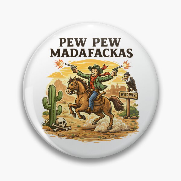 Item preview, Hilarious Retro Cowboy Pew Madafakas designed and sold by Blok45.