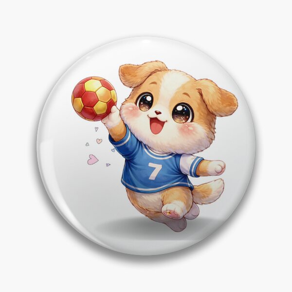 Item preview, Kawaii Puppy Playing Handball. designed and sold by Lylysun.