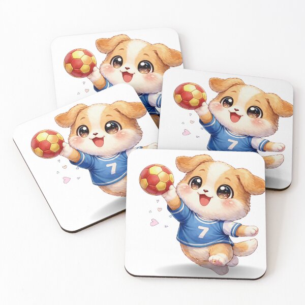 Item preview, Kawaii Puppy Playing Handball. designed and sold by Lylysun.
