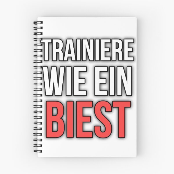 Item preview, Trainiere wie ein Biest Fitness Motivation Gym Spruch Bodybuilding Typografie designed and sold by ahfas86.