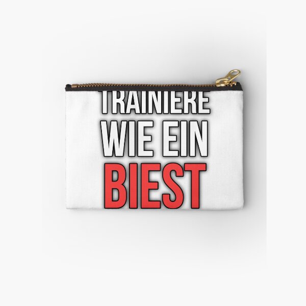 Item preview, Trainiere wie ein Biest Fitness Motivation Gym Spruch Bodybuilding Typografie designed and sold by ahfas86.