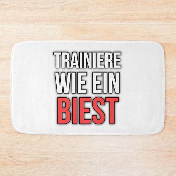 Item preview, Trainiere wie ein Biest Fitness Motivation Gym Spruch Bodybuilding Typografie designed and sold by ahfas86.