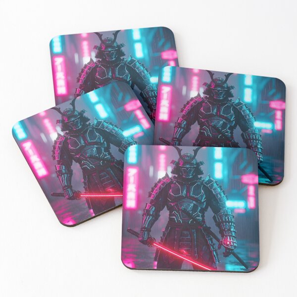 Item preview, Neon Shogun - Futuristic Cyberpunk Samurai designed and sold by powersunlight.