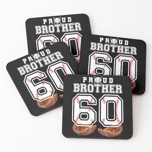 Item preview, Proud Brother Baseball Player Number 60 Sibling Support designed and sold by PamQBennett.