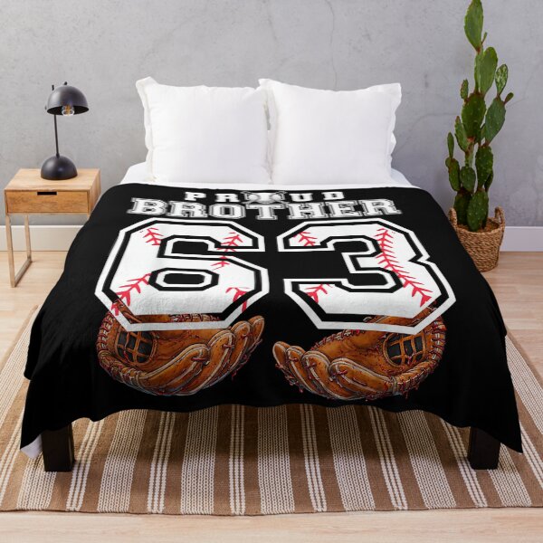 Item preview, Proud Brother Baseball Player Number 63 Sibling Support designed and sold by PamQBennett.