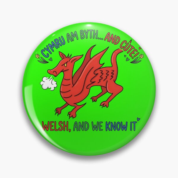 Item preview, Cute Welsh Dragon Doodle - "Cymru Am Byth" Wales Pride designed and sold by MiowandMolly.