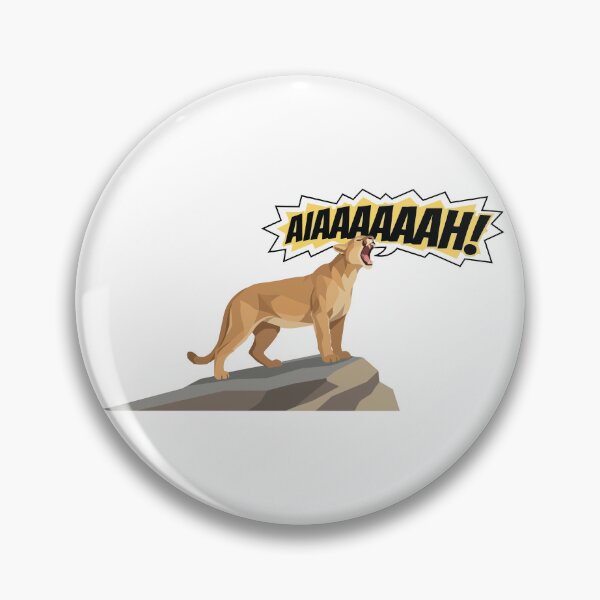 Item preview, Funny Mountain Lion Forest Banshee Screaming Meme designed and sold by Petzzz.