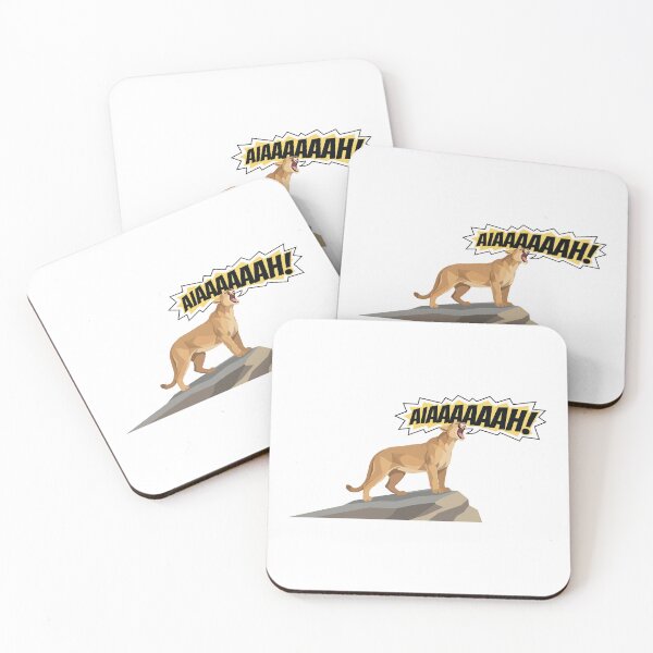 Item preview, Funny Mountain Lion Forest Banshee Screaming Meme designed and sold by Petzzz.