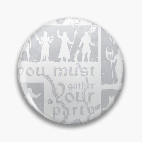Item preview, Gather your party | DnD Party | Dungeons & Dragons (in grey) designed and sold by keyvei.