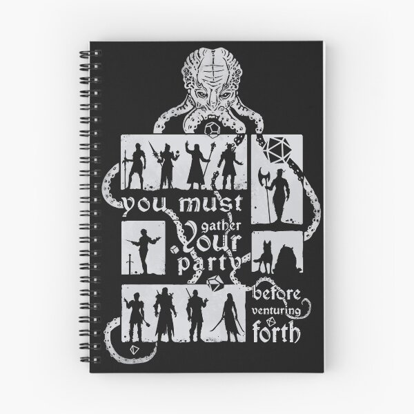 Item preview, Gather your party | DnD Party | Dungeons & Dragons (in grey) designed and sold by keyvei.
