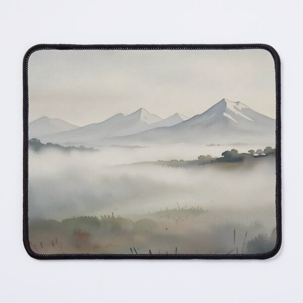 Item preview, Misty watercolour mountains designed and sold by Judith Murphy.