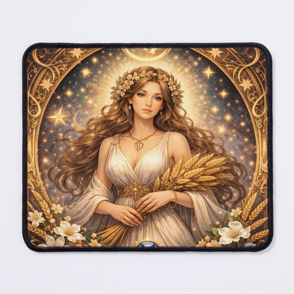 Item preview, Elegant Virgo Zodiac Goddess Aesthetic Astrology Sign Design designed and sold by Sanika arts .