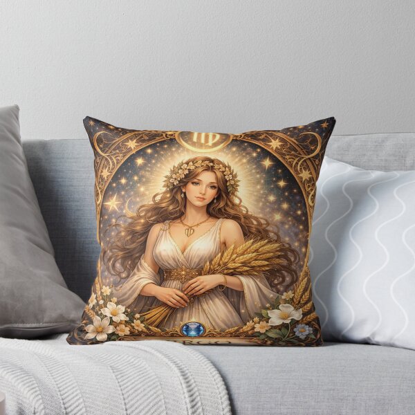 Item preview, Elegant Virgo Zodiac Goddess Aesthetic Astrology Sign Design designed and sold by Sanika arts .