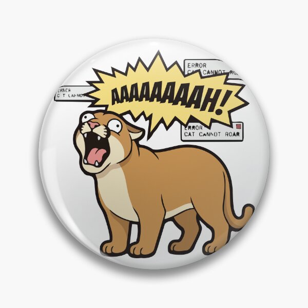 Item preview, Funny Puma Broken Cat Alarm Cannot Roar Meme designed and sold by Petzzz.