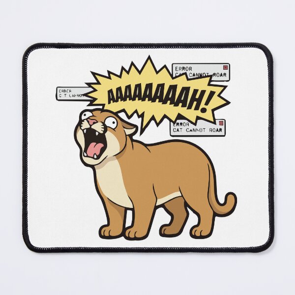 Item preview, Funny Puma Broken Cat Alarm Cannot Roar Meme designed and sold by Petzzz.