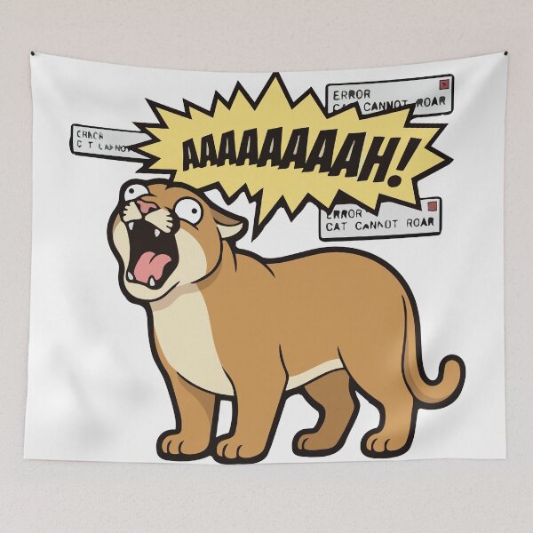 Item preview, Funny Puma Broken Cat Alarm Cannot Roar Meme designed and sold by Petzzz.