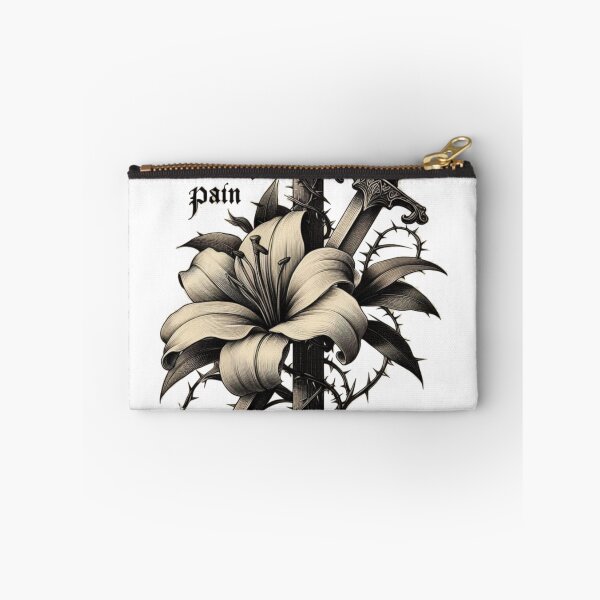 Item preview, Bloom Through Pain – Gothic Sword and Lily Tattoo Design designed and sold by HAZIM6.