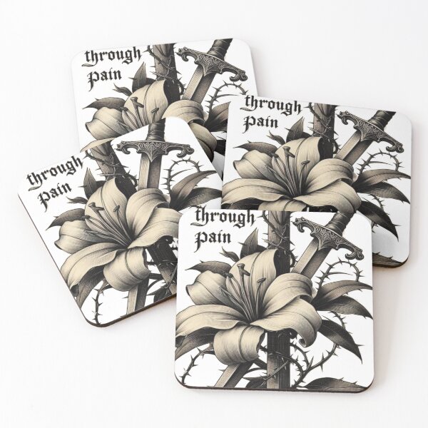 Item preview, Bloom Through Pain – Gothic Sword and Lily Tattoo Design designed and sold by HAZIM6.