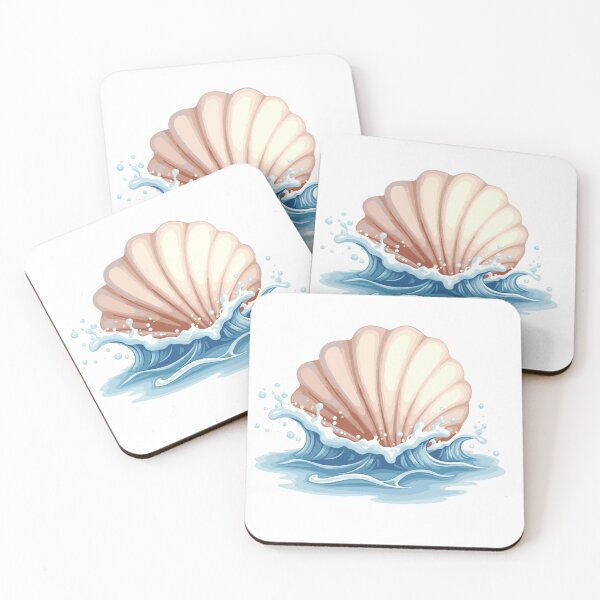 Item preview, Seashell Waves – Minimalist Fashion Editorial Art designed and sold by GreenDreamArt.