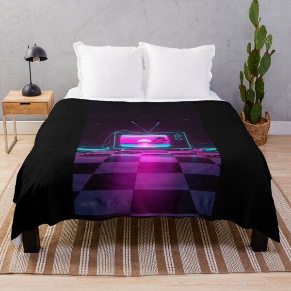 Item preview, Neon Synthwave Sunset in a Retro TV designed and sold by powersunlight.
