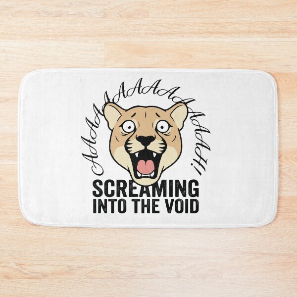 Item preview, Cougar Screaming Into The Void Camping Anxiety Meme designed and sold by Petzzz.