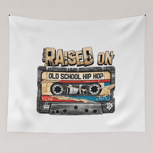 Item preview, Raised On Old School Hip Hop Retro Cassette designed and sold by margamPagenberg.