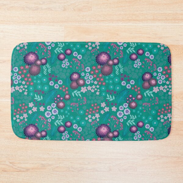 Item preview, Enchanted Emerald blue Whimsical Meadow designed and sold by phatlizzardart.