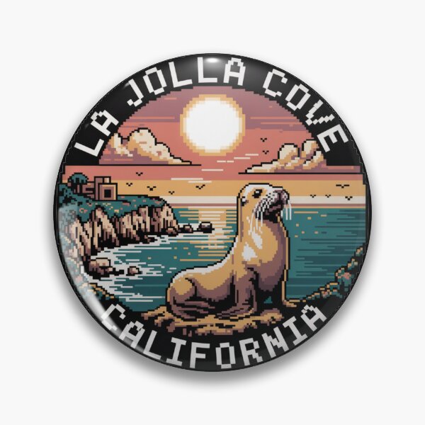 Item preview, La Jolla Cove California: Sea Lion Pixel Art designed and sold by CircinusStore.