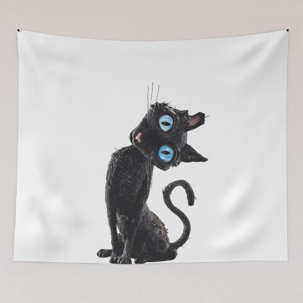 Item preview, Black Cat With Blue Eyes Cute Gothic designed and sold by margamPagenberg.