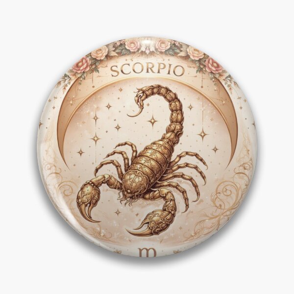 Item preview, Scorpio Zodiac Aesthetic Design – Golden Celestial Scorpion Astrology Art designed and sold by Sanika arts .