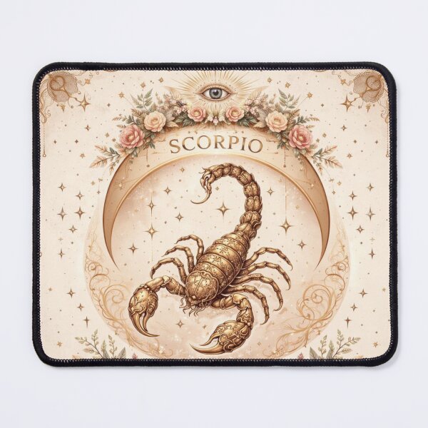 Item preview, Scorpio Zodiac Aesthetic Design – Golden Celestial Scorpion Astrology Art designed and sold by Sanika arts .