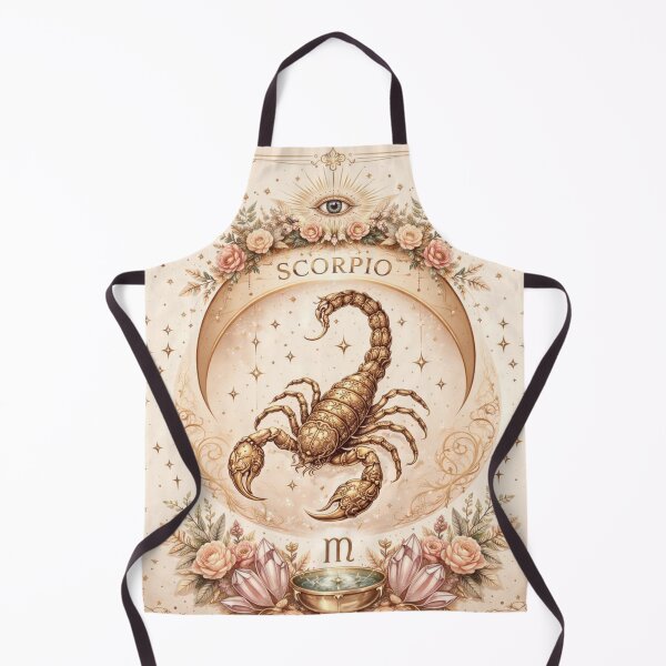 Item preview, Scorpio Zodiac Aesthetic Design – Golden Celestial Scorpion Astrology Art designed and sold by Sanika arts .