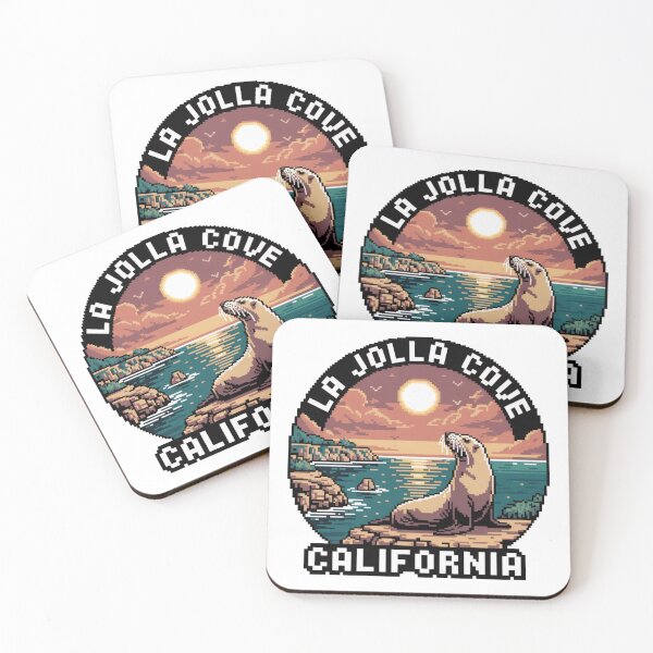 Item preview, La Jolla Cove California: Pixel Art Sea Lion  designed and sold by CircinusStore.