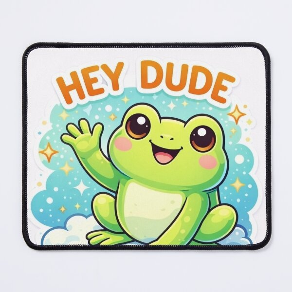 Item preview, Hey Dude Frog Sticker – Cute Friendly Frog designed and sold by ApGraphicDesigns.