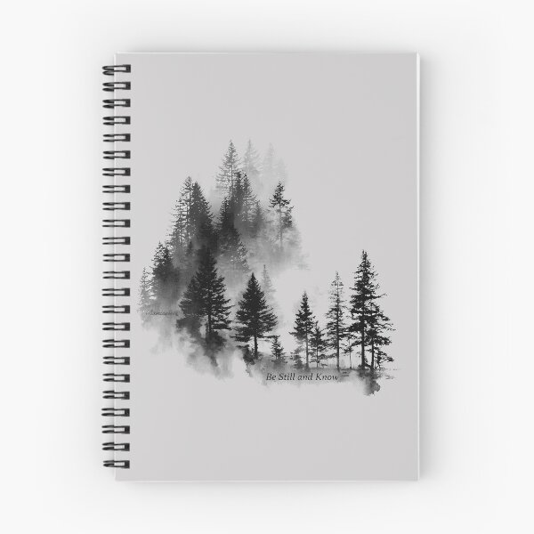 Item preview, Christian Camping Shirt Outdoor Nature Evergreen Be Still and Know Psalm 46 10 Relax Calm Peaceful Art Sketch Shirt designed and sold by FTLOG.