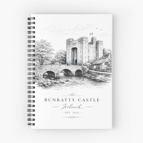 Item preview, Bunratty Castle Ireland – Historic Irish Castle Vintage Travel designed and sold by Rough Sketches – Ireland Inspired Art.