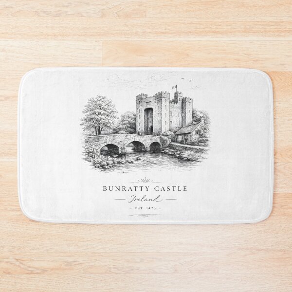 Item preview, Bunratty Castle Ireland – Historic Irish Castle Vintage Travel designed and sold by Rough Sketches – Ireland Inspired Art.