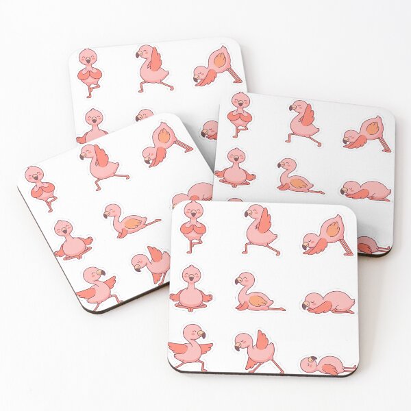 Item preview, Flamingo Yoga Sticker Pack - 9 Cute Poses  designed and sold by YNAMREG.