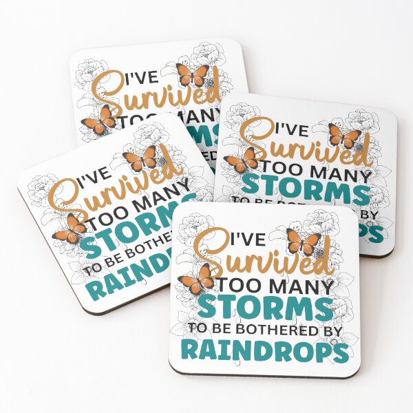 Item preview, Survived Storms and Raindrops Inspirational Butterfly Design designed and sold by Say It With a Shirt LLC.