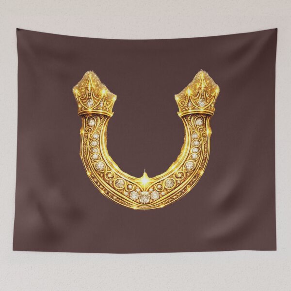Item preview, Golden Lucky Horseshoe. Symbol of Luck and Prosperity. designed and sold by Nika Art Studio.