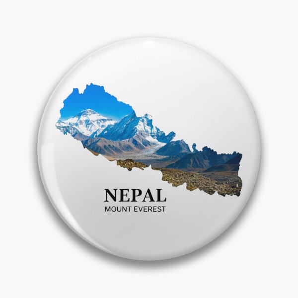 Item preview, Nepal Map Art - Mount Everest & Himalayan Peaks Adventure Design designed and sold by AbulailArt.
