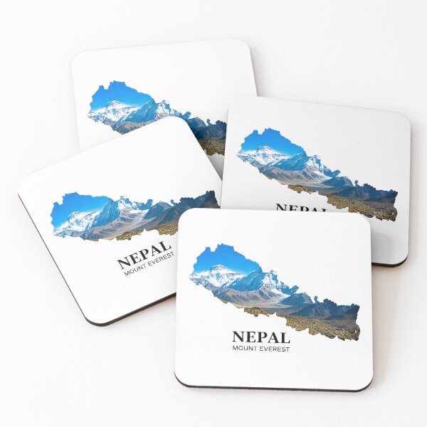 Item preview, Nepal Map Art - Mount Everest & Himalayan Peaks Adventure Design designed and sold by AbulailArt.