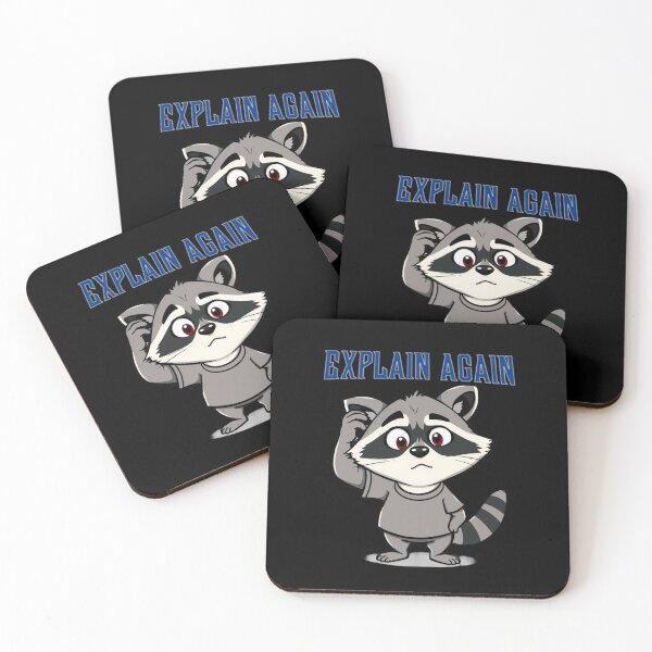 Item preview, Funny Raccoon Meme Collection – Sarcastic Trash Panda Memes – Explain Again Confused Raccoon designed and sold by MiraLumeStudio.